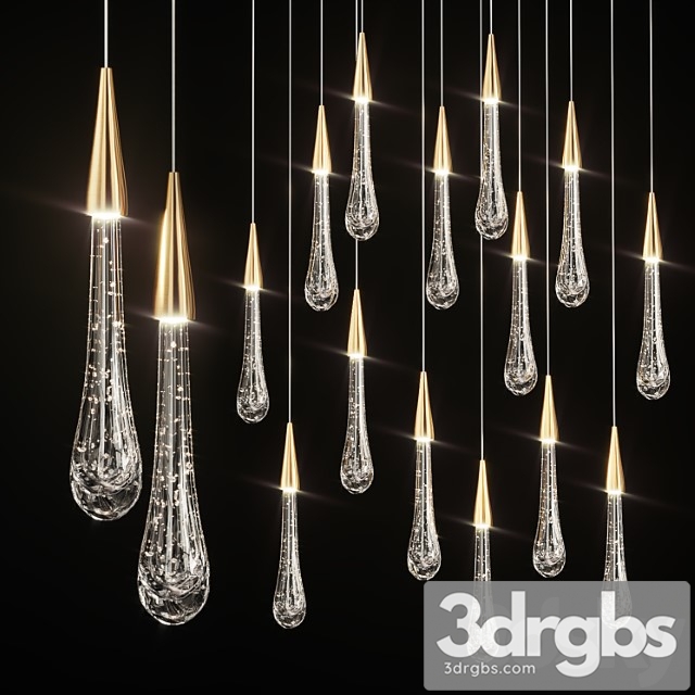 Drop shaped pendant lamp fial light