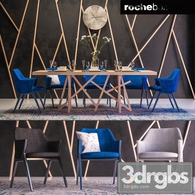 Roche Bobois Table and Chair Set