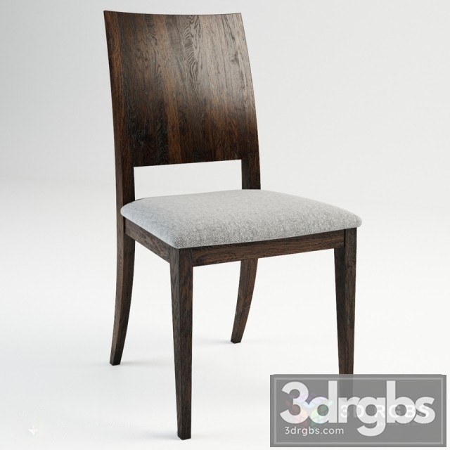Benjara Lan 19 Inch Rubberwood Dining Chair