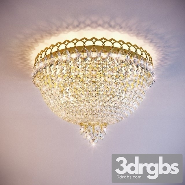 Crystal Flush Mounted Light Fixture