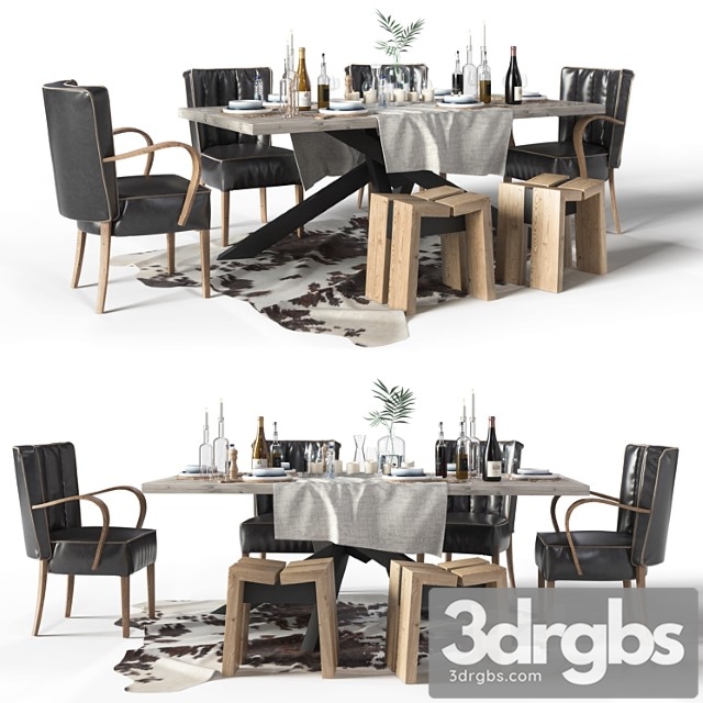 Dialma Brown Dining Set 2