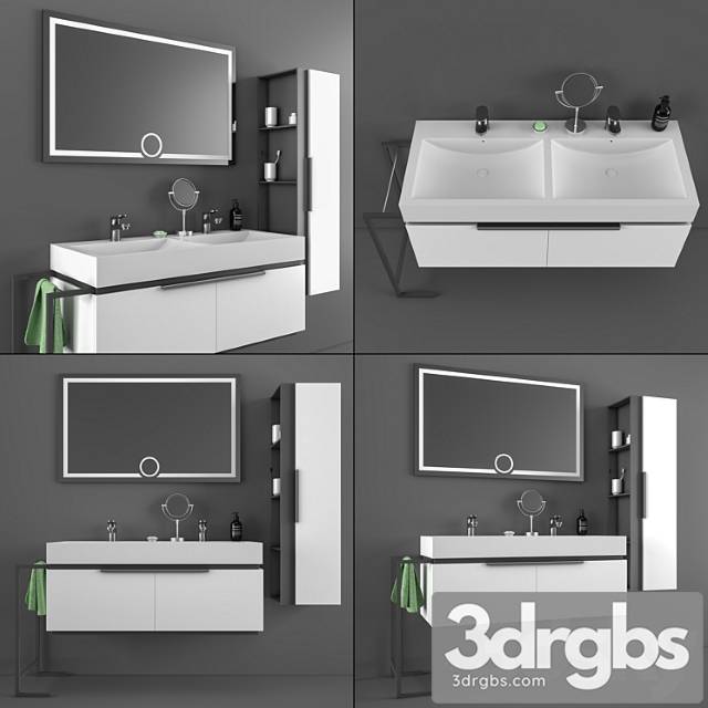 Drn Bathroom Cabinet and Sink Set