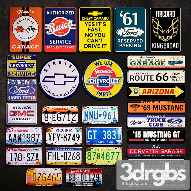 Metal signs №12. auto