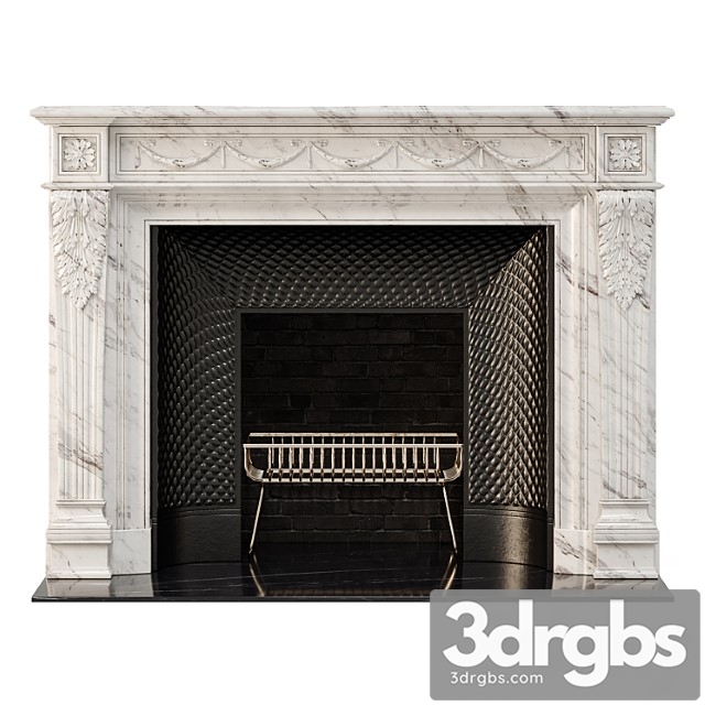 Marble french fireplace mantel