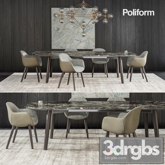 Poliform Mad Dining Set 01