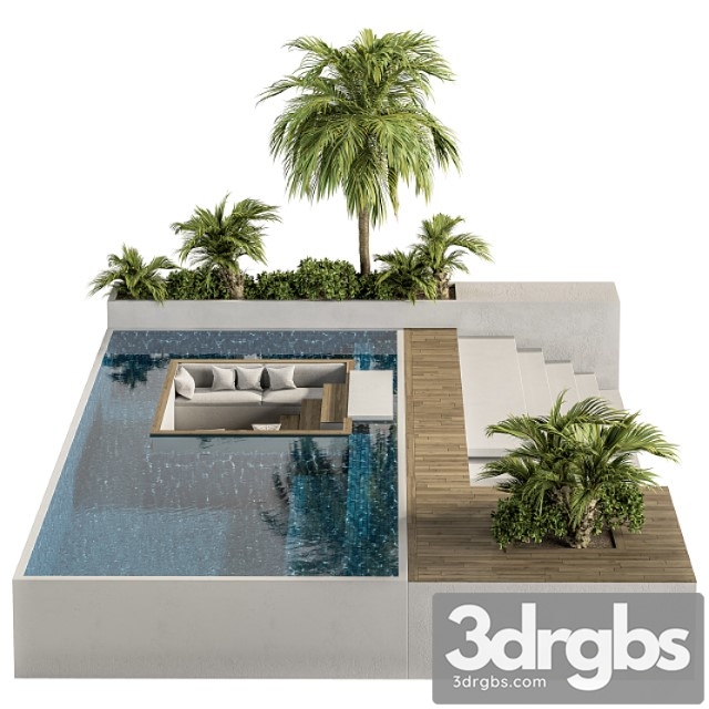 Backyard And Landscape Furniture With Pool 02