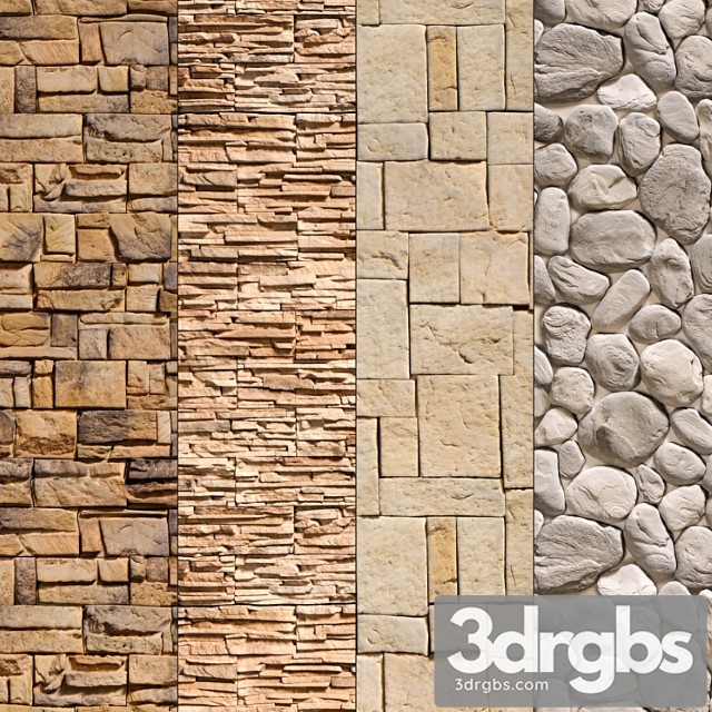 Stone walls set 9 - vray material