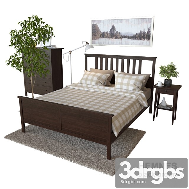 Ikea bed with decor hemnes 2