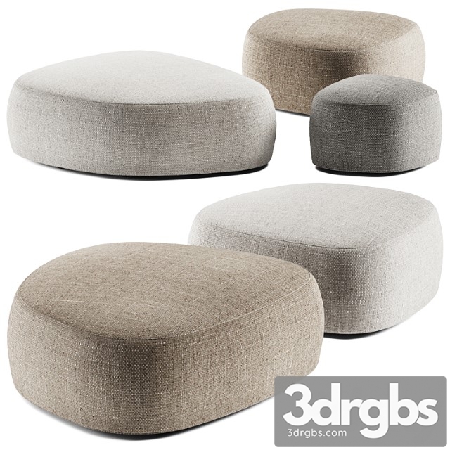 Flou pierre garden poufs