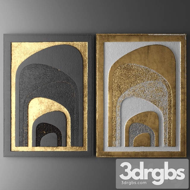 Wall Decor Picture Gold Luxury Lukhuri Decor Art Modern Art Abstraction 22