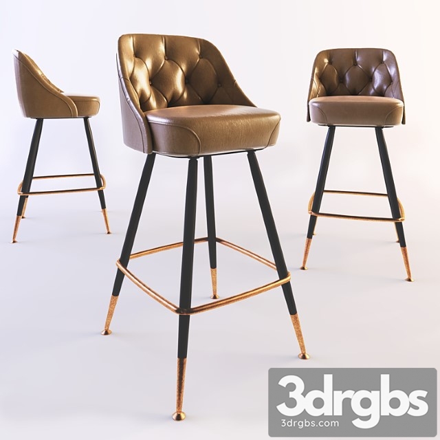Bar Stool Leather Seat With Back