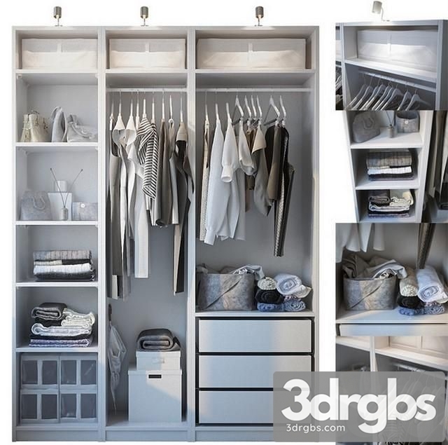 Wardrobe With Filling 01