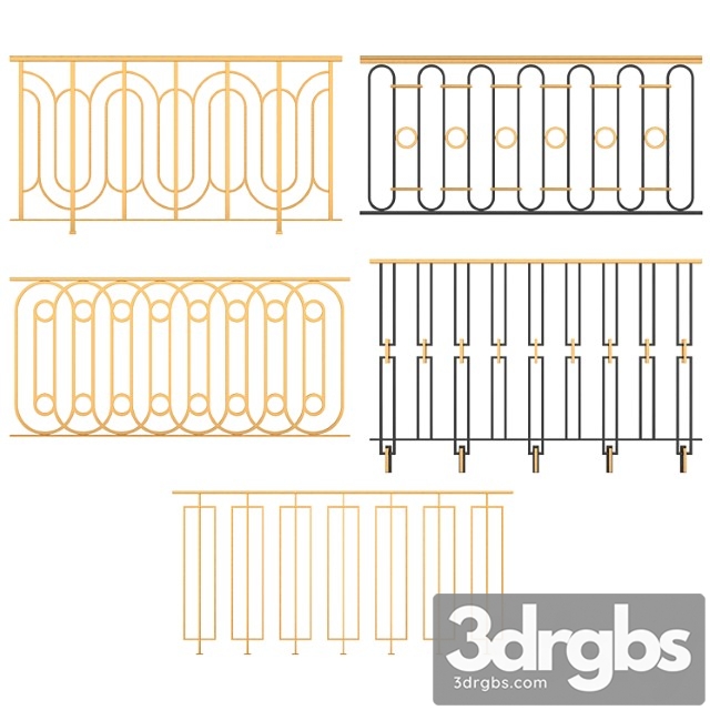 Set of classic railings