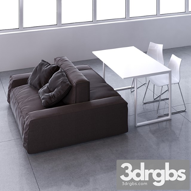 Layout Isolagiorno Easy Sofa And Slim Xs Table