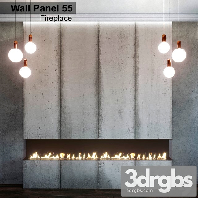 Wall panel 55. fireplace