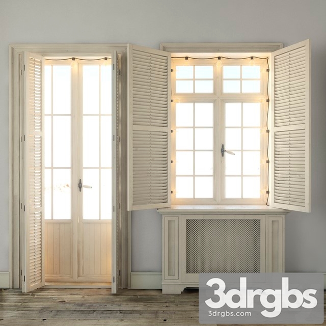 Windows with shutters and Backlighting