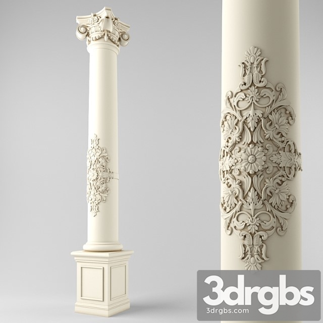 Decorative plaster Classic column