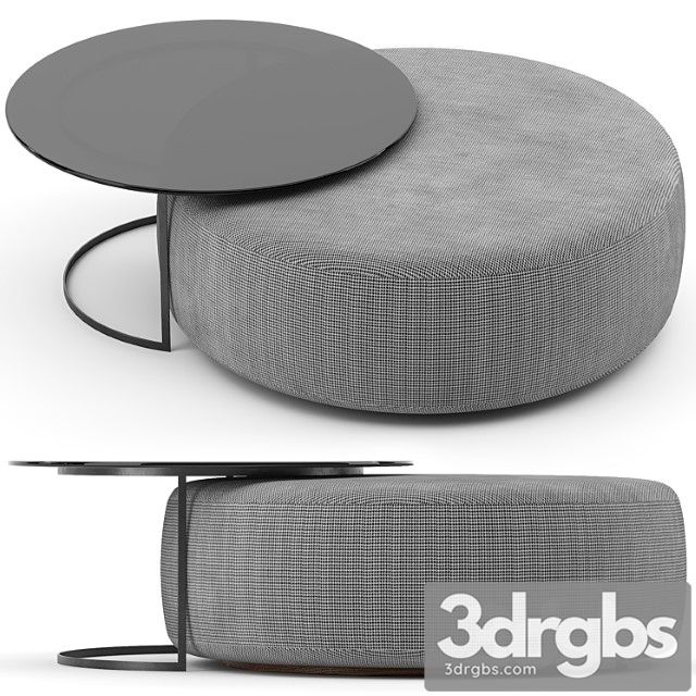 Minotti davis pouf and table