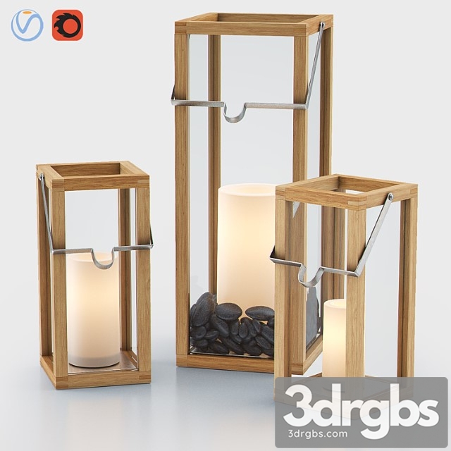 Crosby lanterns with pillar candles