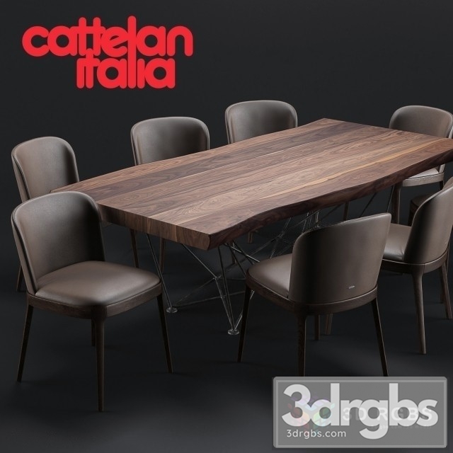 Cattelan Godron Deep Wood Magda Chair