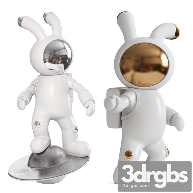 Space rabbit sculpture