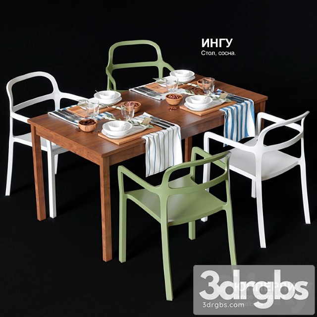 Dining table and chairs ikea jopperlig and ingu 2