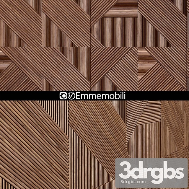 Emmemobili Stripes Boiserie Walnut Panels