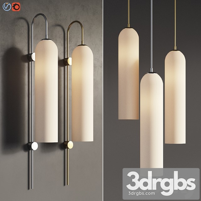 Flot wall sconce and pendant set articololighting