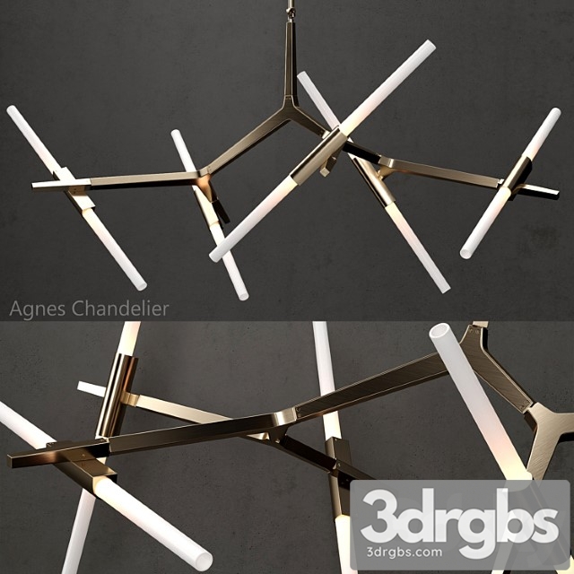 Agnes Chandelier 10 Lights Gold