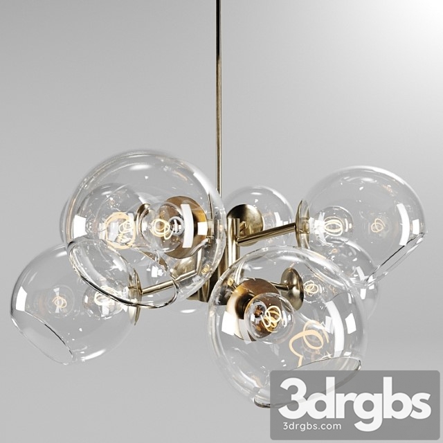 Chandelier west elm staggered glass chandelier - 9-light