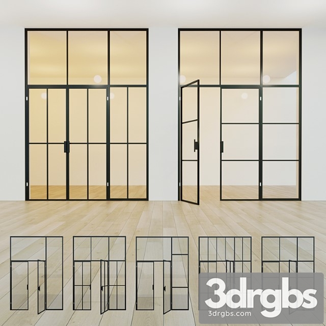 Glass partition. a door. 15