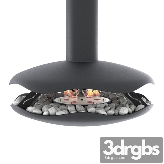 Animated bio-fireplace perola