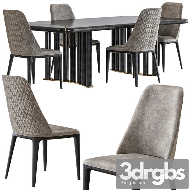 Opera contemporary oliver table and hilary armchair set 2