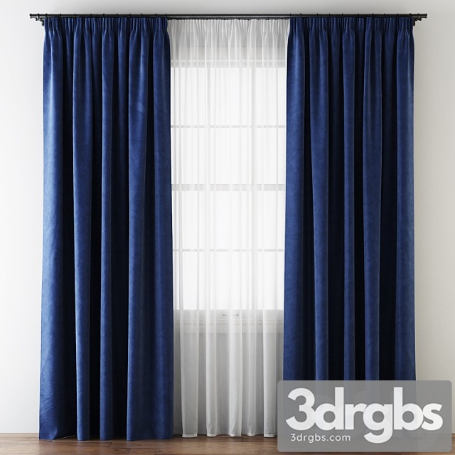 Hovering velvet tape curtains with tulle