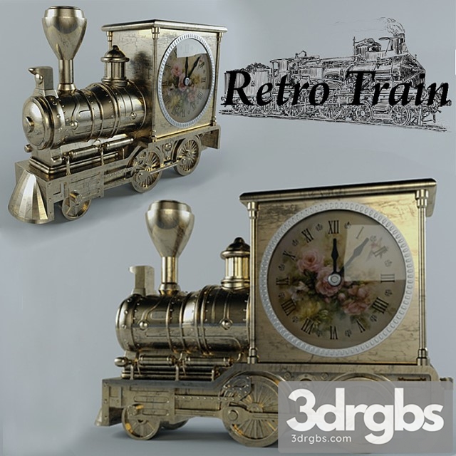 Clock Retro Train 2