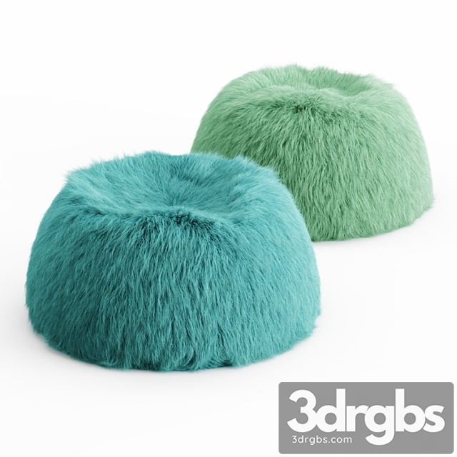 Two himalayan faux-fur beanbag 2