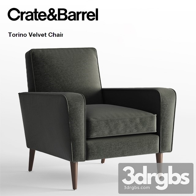 Crate And Barrel Torino Velvet Chair 
