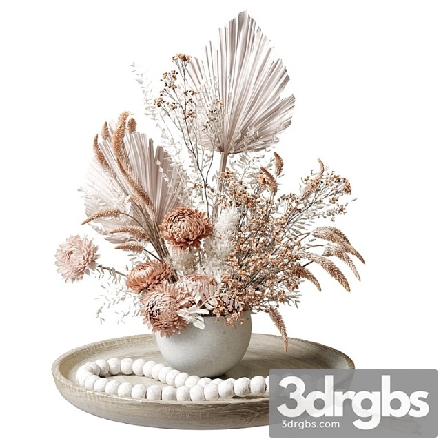 Bouquet Of Dried Flowers With Chrysanthemums 34