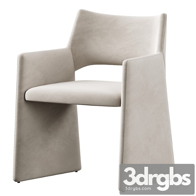 Cb2 foley faux mohair gray dining armchair 2