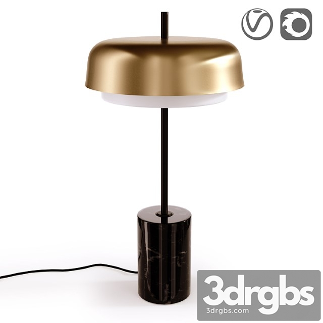 Straight Lamp Made of Metal and Marble Klepsos