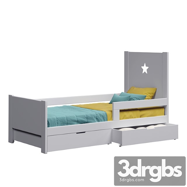 Cot with Drawers for Storage Dream House Kids