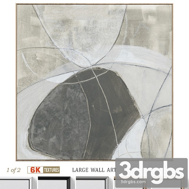 Large abstract neutral textural wall art c-797