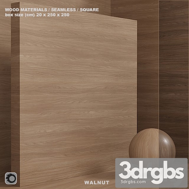 Wood walnut material (seamless) - set 76