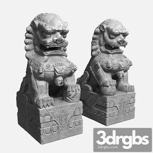 Buddhas lions