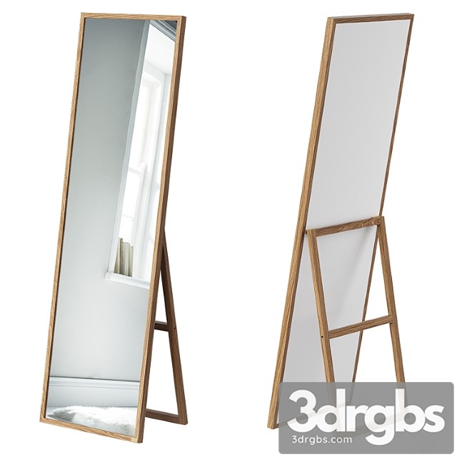 Cox Cox Oak Full Length Standing Mirror