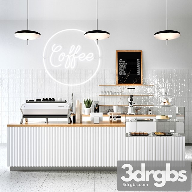 Coffee shop 4 (corona, vray)