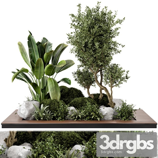 Outdoor garden set bush and tree - garden set 908