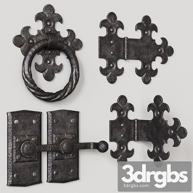 Wrought iron door elements