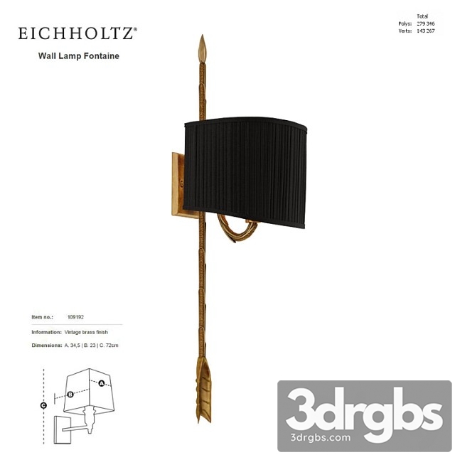 Eichholtz Wall Lamp Fontaine 109192