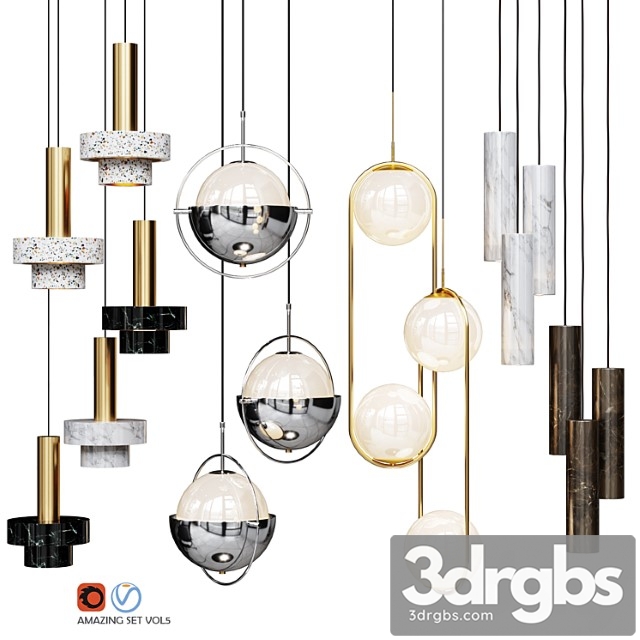 Four pendant lights amazing set vol5